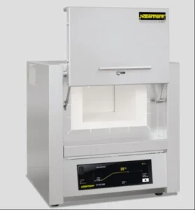 High-temperature muffle furnace for heat treatment, ashing, and chemical analysis in laboratories and industries.