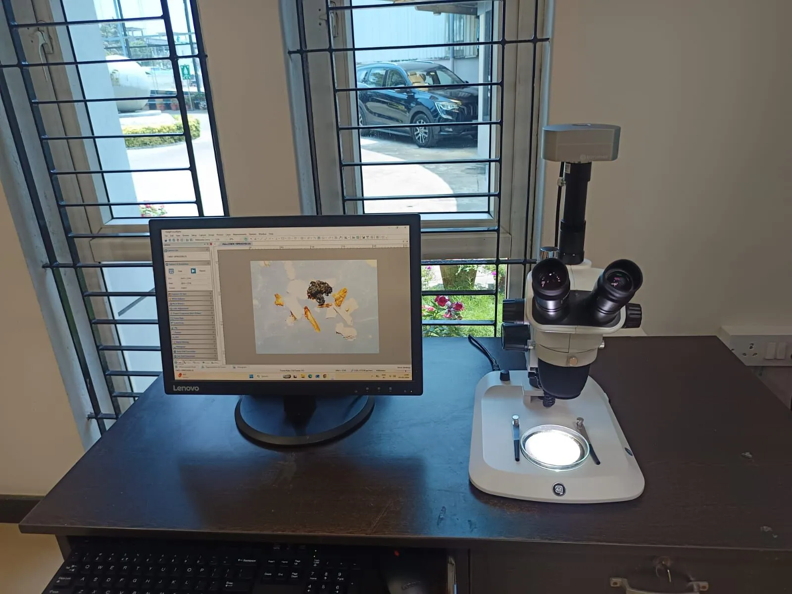 Fish meal quality control lab setup microscope inspection Janatha Kota Udupi Karnataka GBS