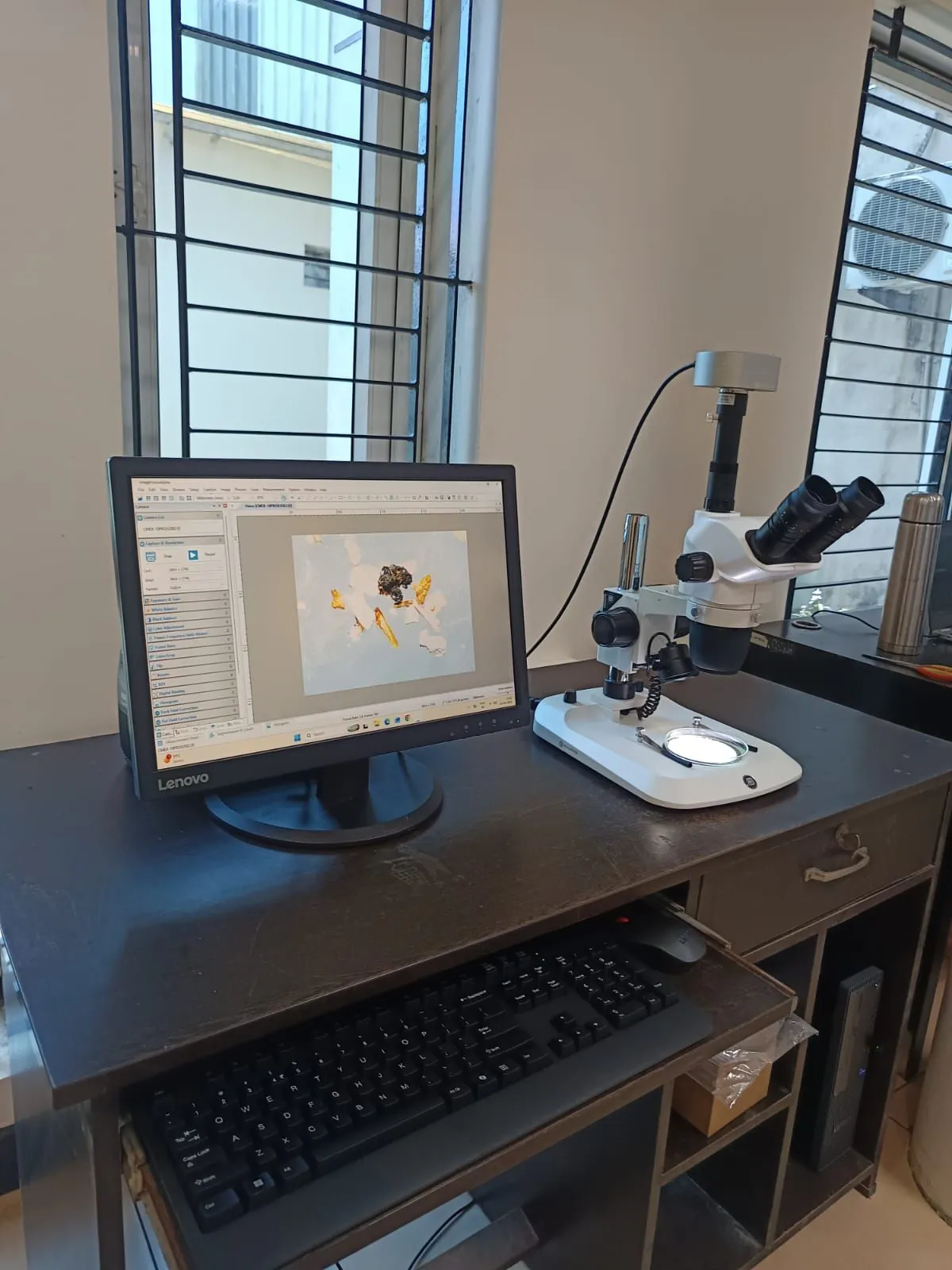 Seafood quality inspection microscope setup Kota Udupi Karnataka industrial QC GBS installation