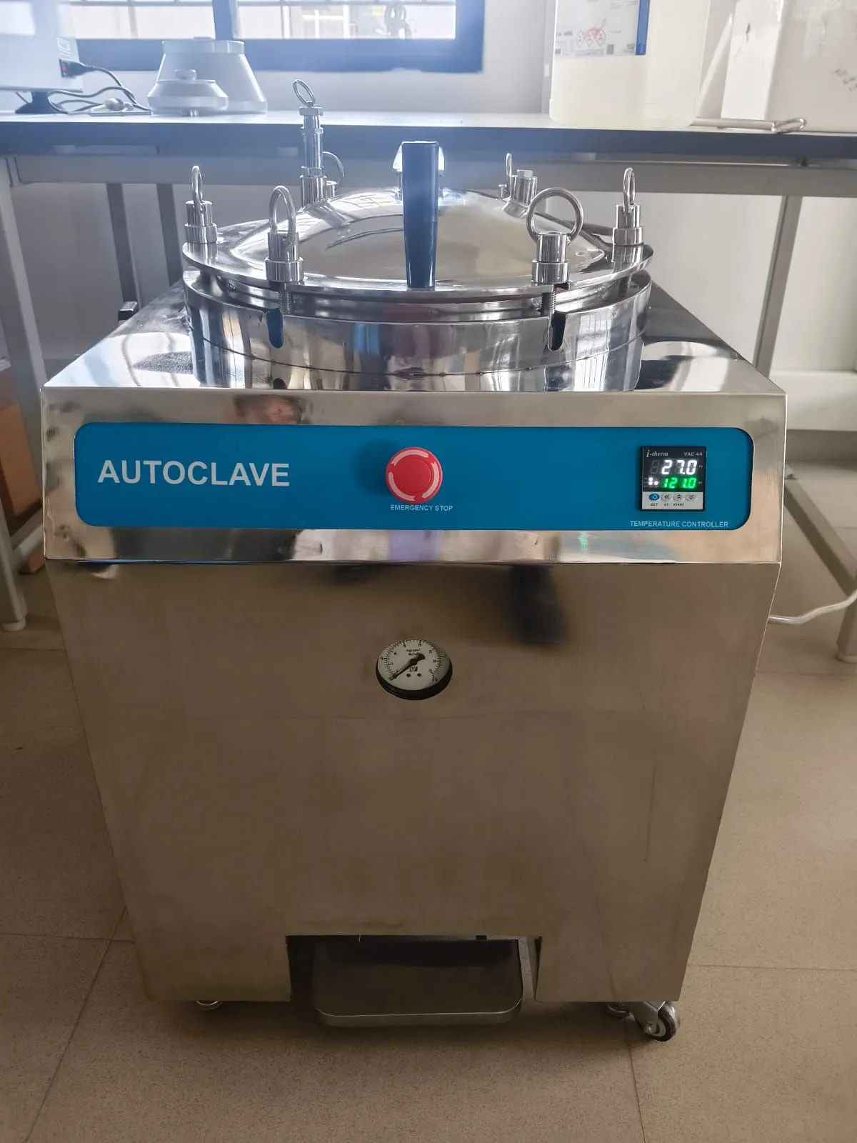 Autoclave installation at Atria University Bengaluru for laboratory sterilisation by Global Bioscience Solutions GBS
