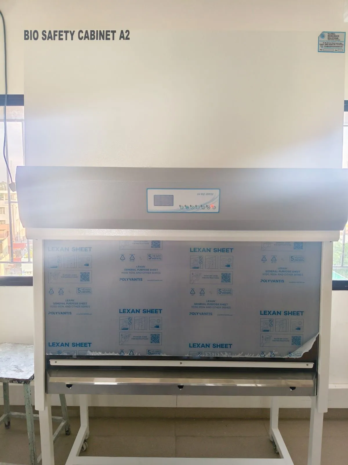 Class II Type A2 biosafety cabinet installation at Atria University Bengaluru for biohazard handling by GBS